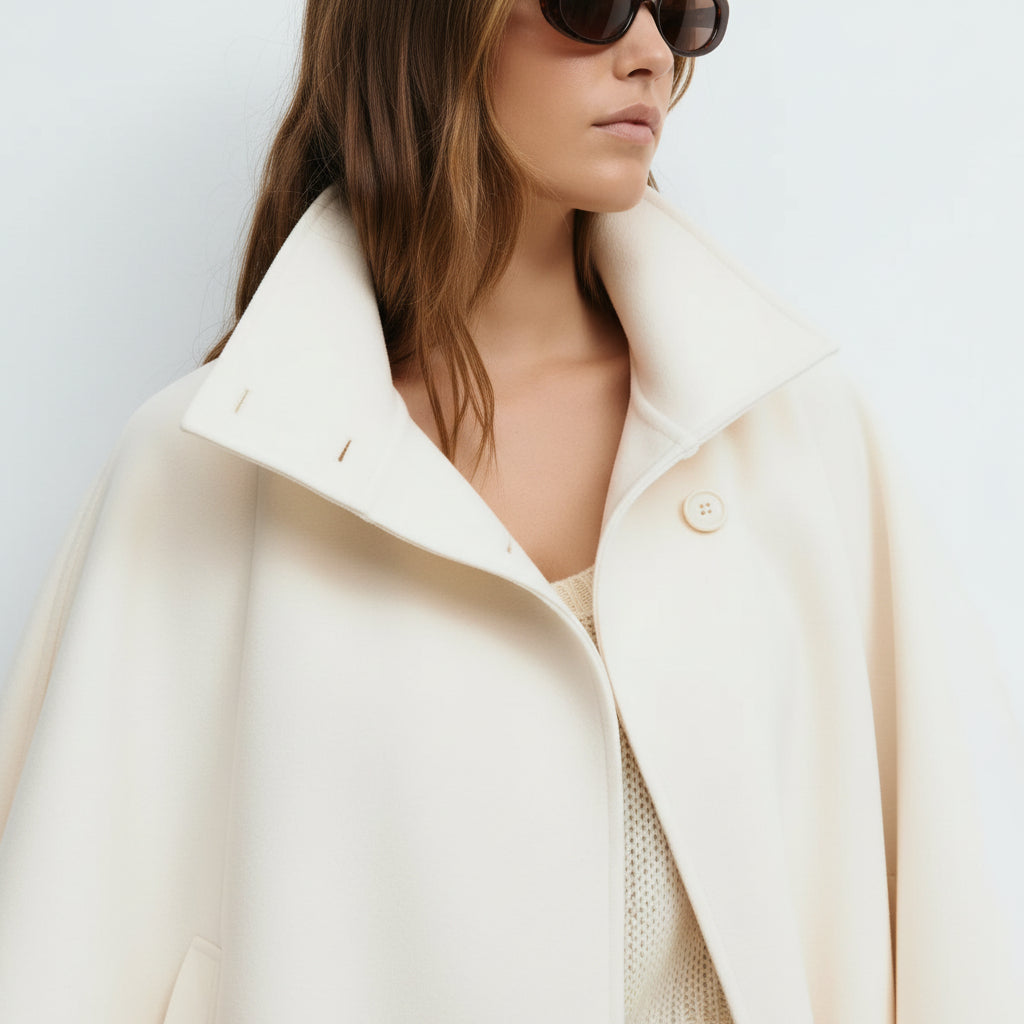 Loreza | Elegant Coat for Women with Belt & High Collar