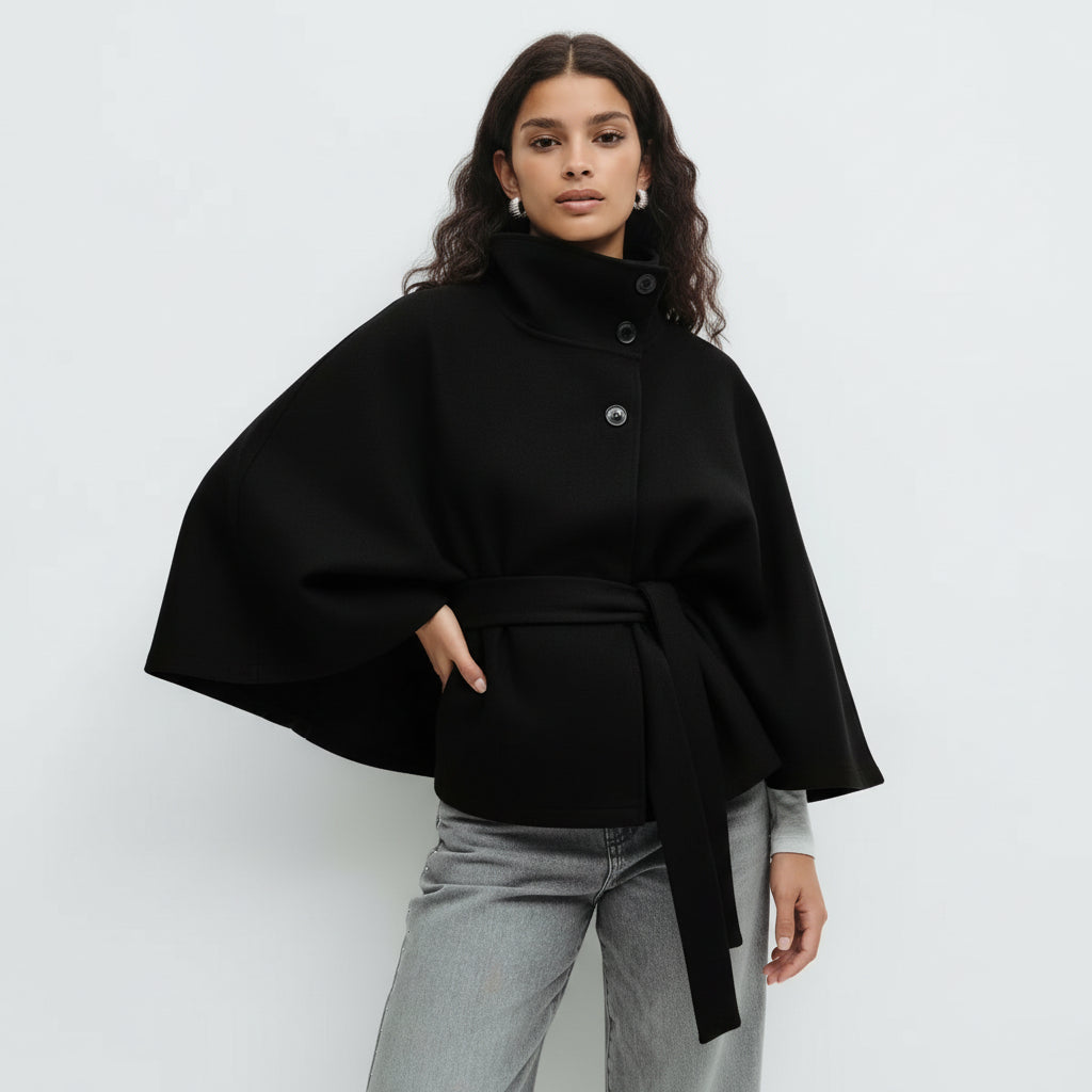 Loreza | Elegant Coat for Women with Belt & High Collar
