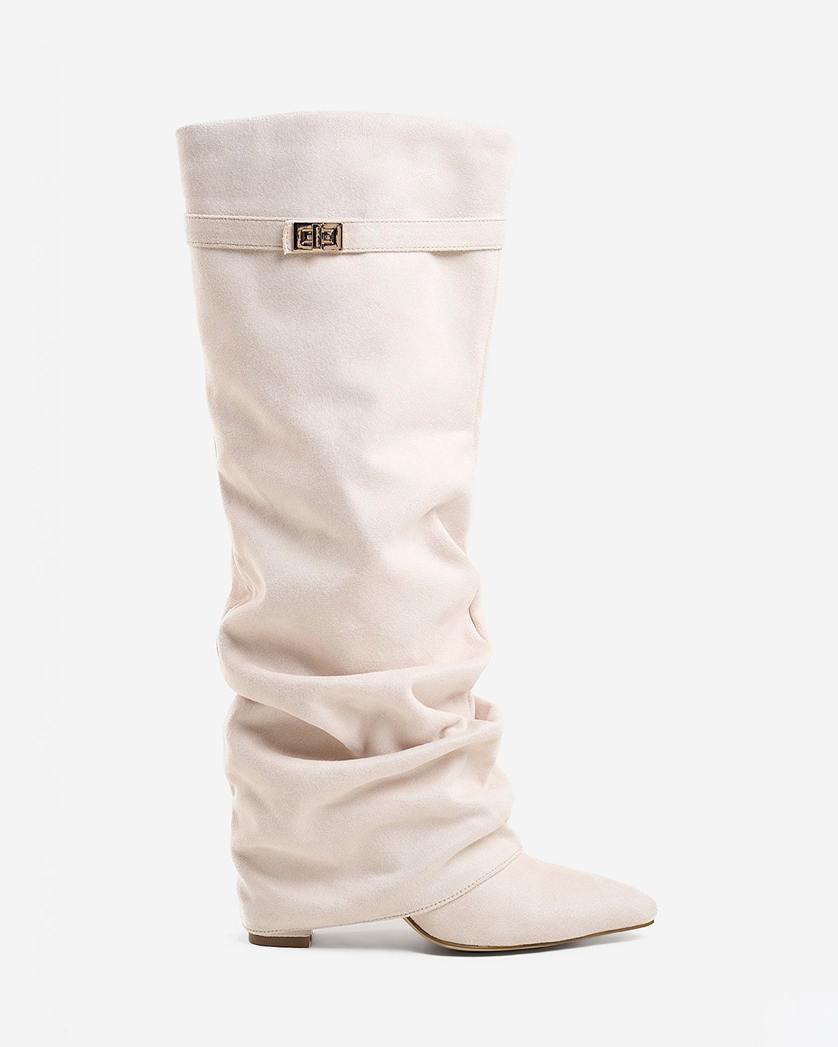 Knee-High Suede Boots Lavista - Cream