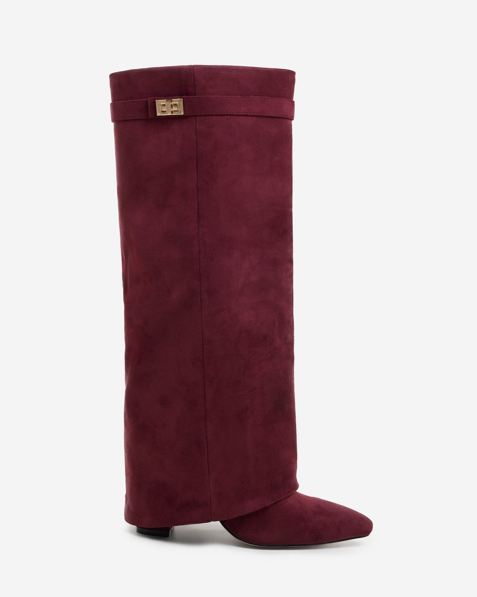 Lavista Suede Knee-High Boots - Burgundy