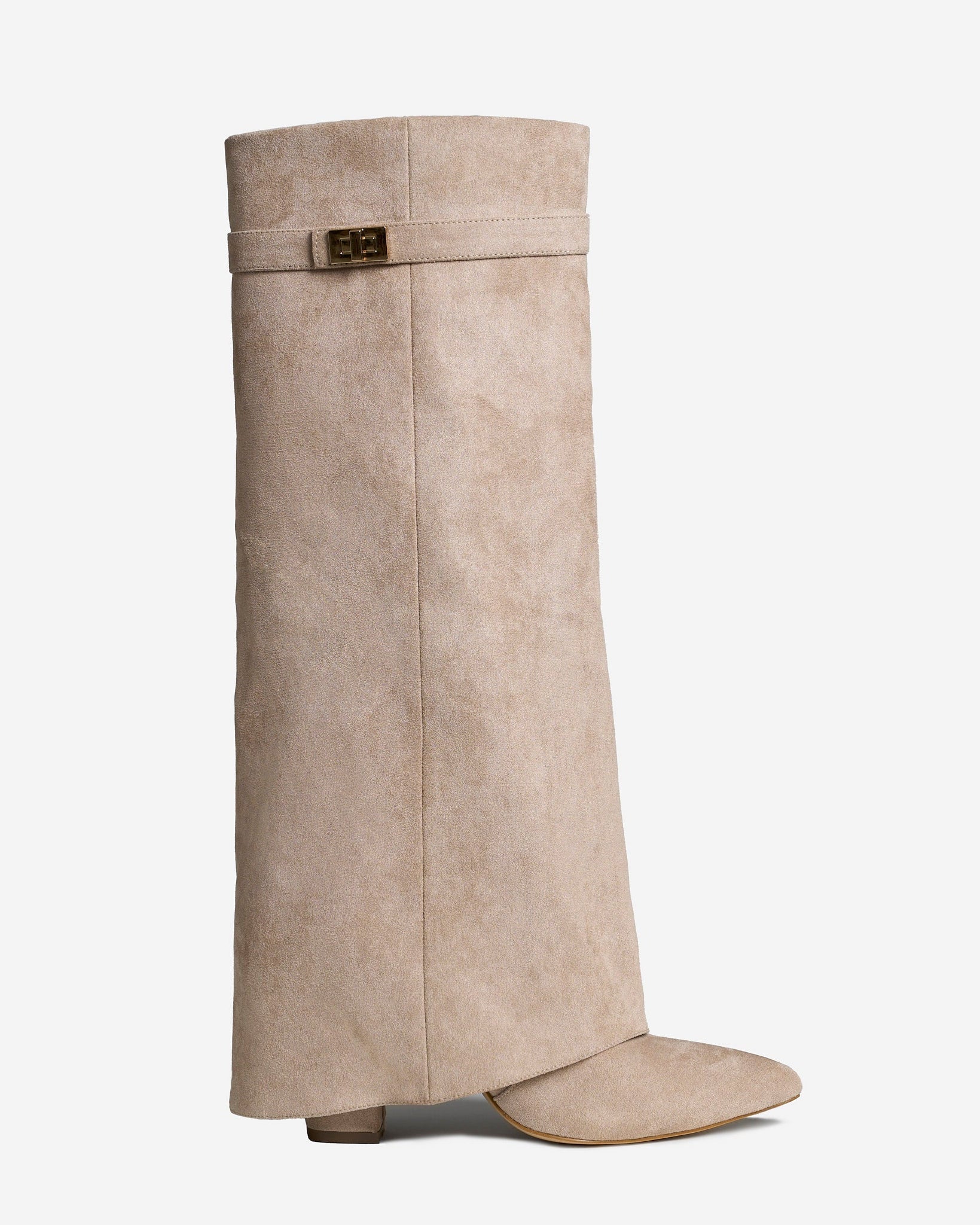 Knee-High Suede Lavista Boots - Beige