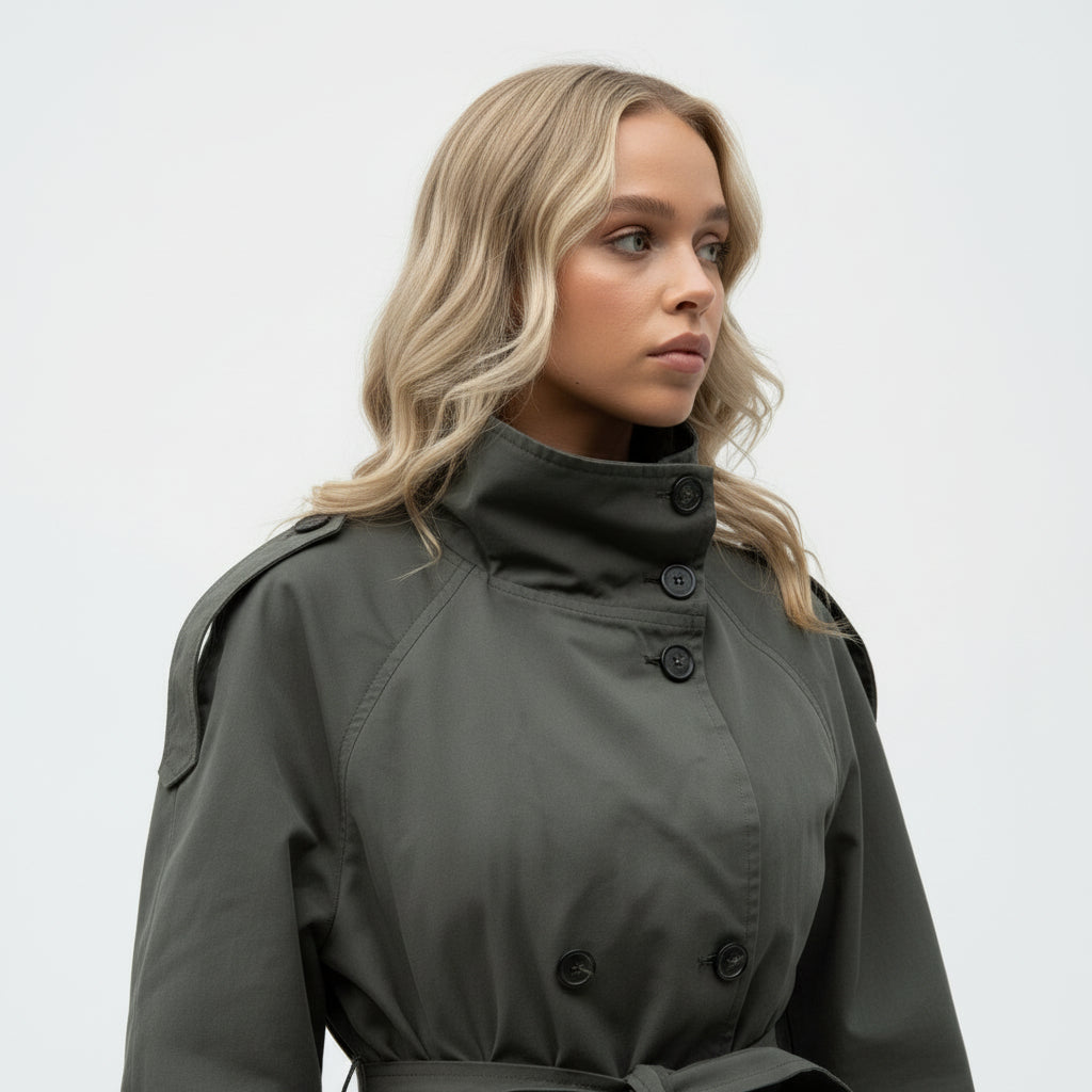 Julie - Trench Coat with Buttons
