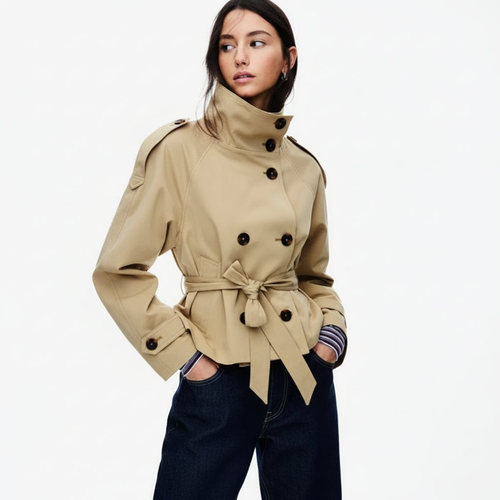 Julie - Trench Coat with Buttons