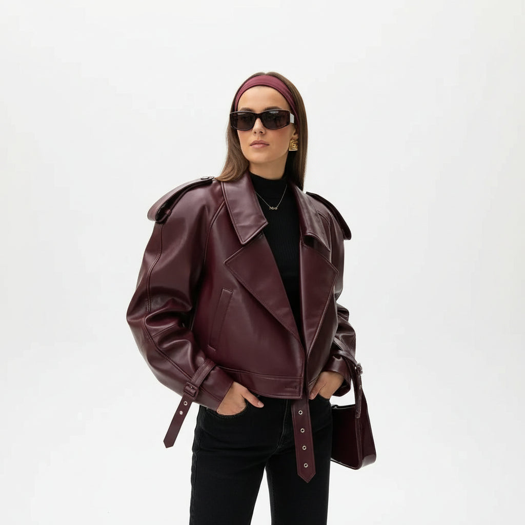 LINA | STYLISH AUTUMN LEATHER JACKET