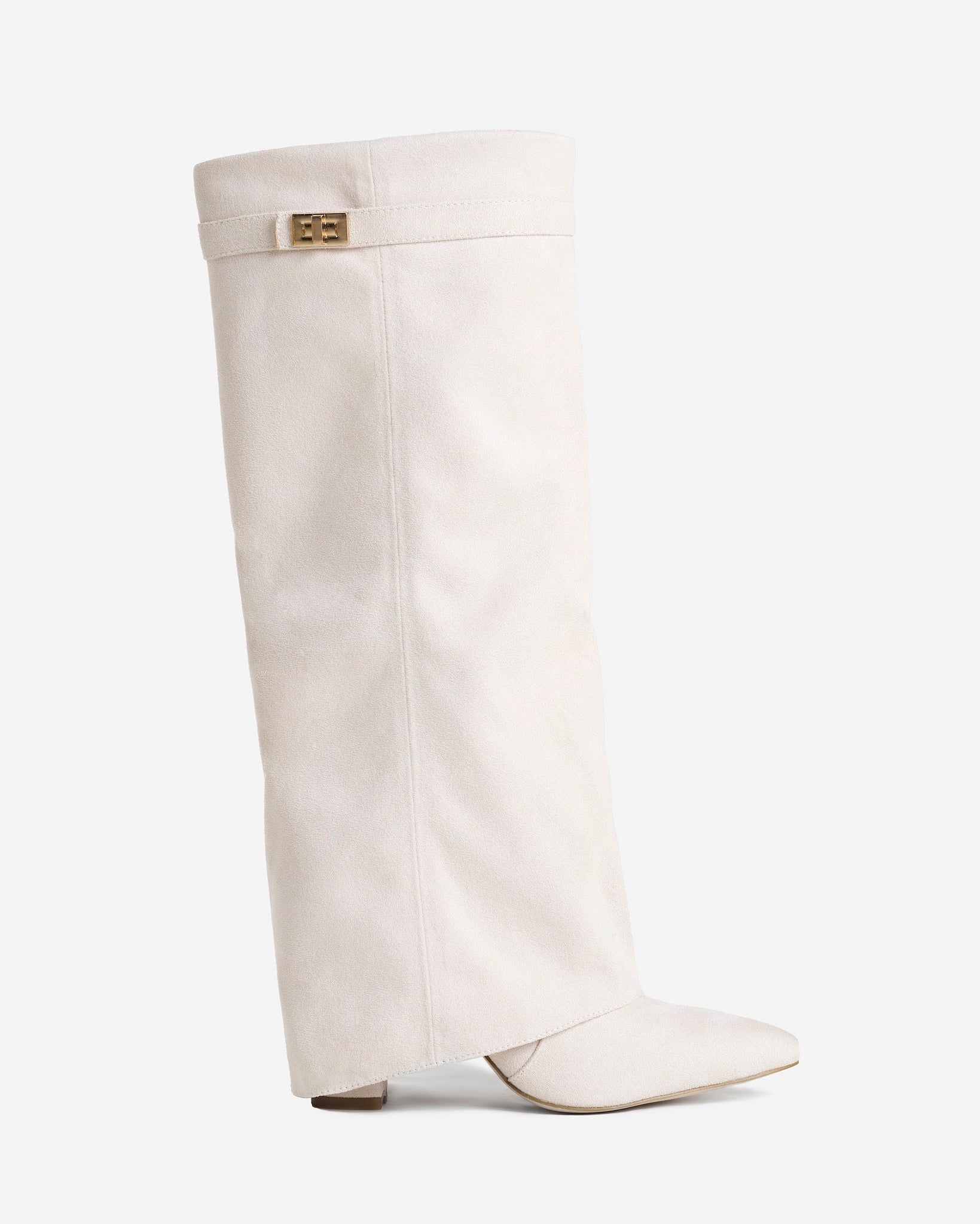 Knee-high Suede Lavista Boots - Cream