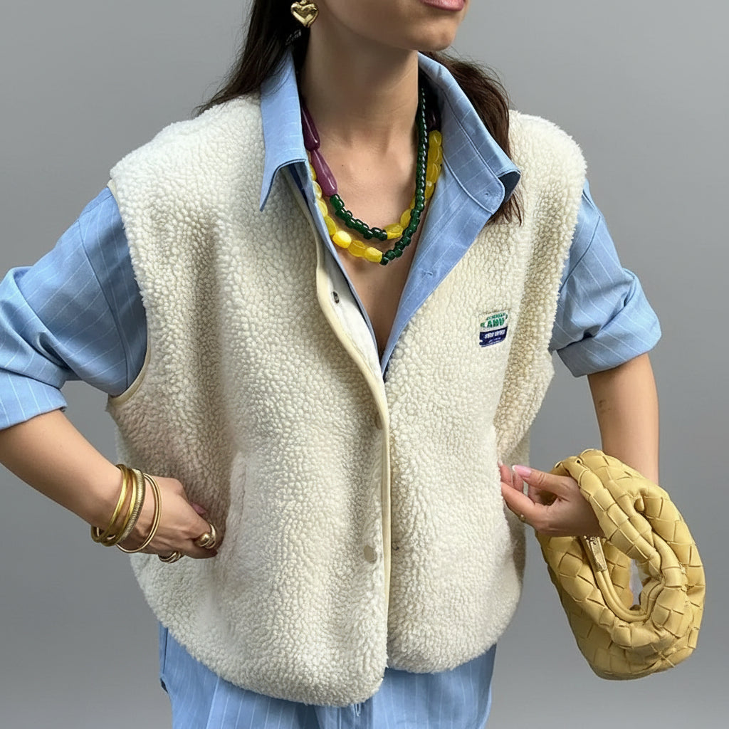 Ovelia | Trendy Wool Gilet for Women with Buttons