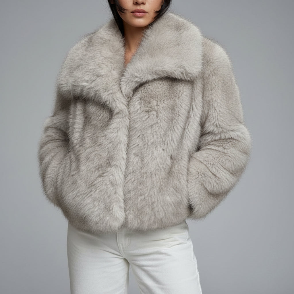 Ebba – Elegant Vegan Fur Jacket