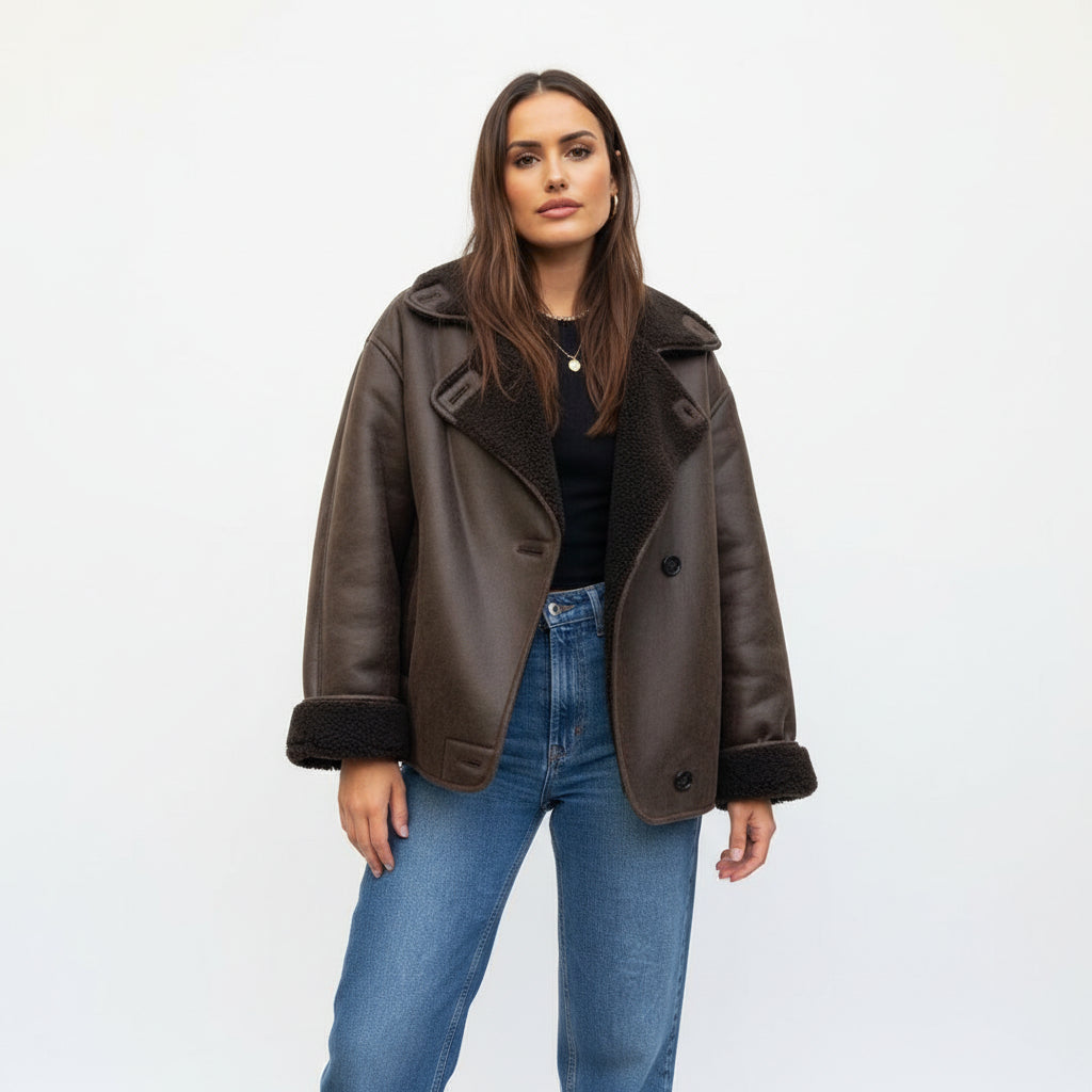 Amy - Brown Leather Jacket