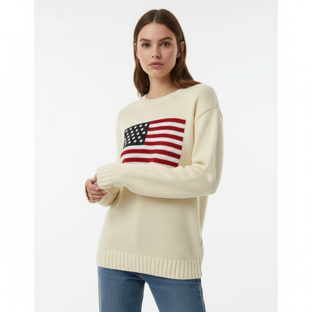 Sofie | Maglione con Bandiera Americana