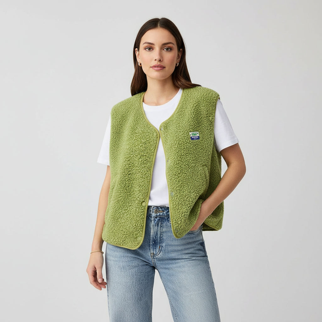 Ovelia | Trendy Wool Gilet for Women with Buttons