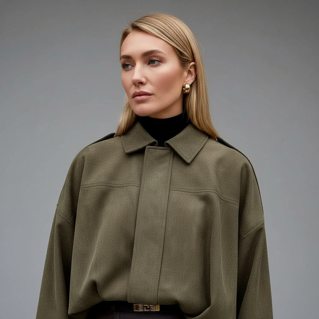 Fabiane | Oversized Suede Jacket for Women – Warm & Elegant