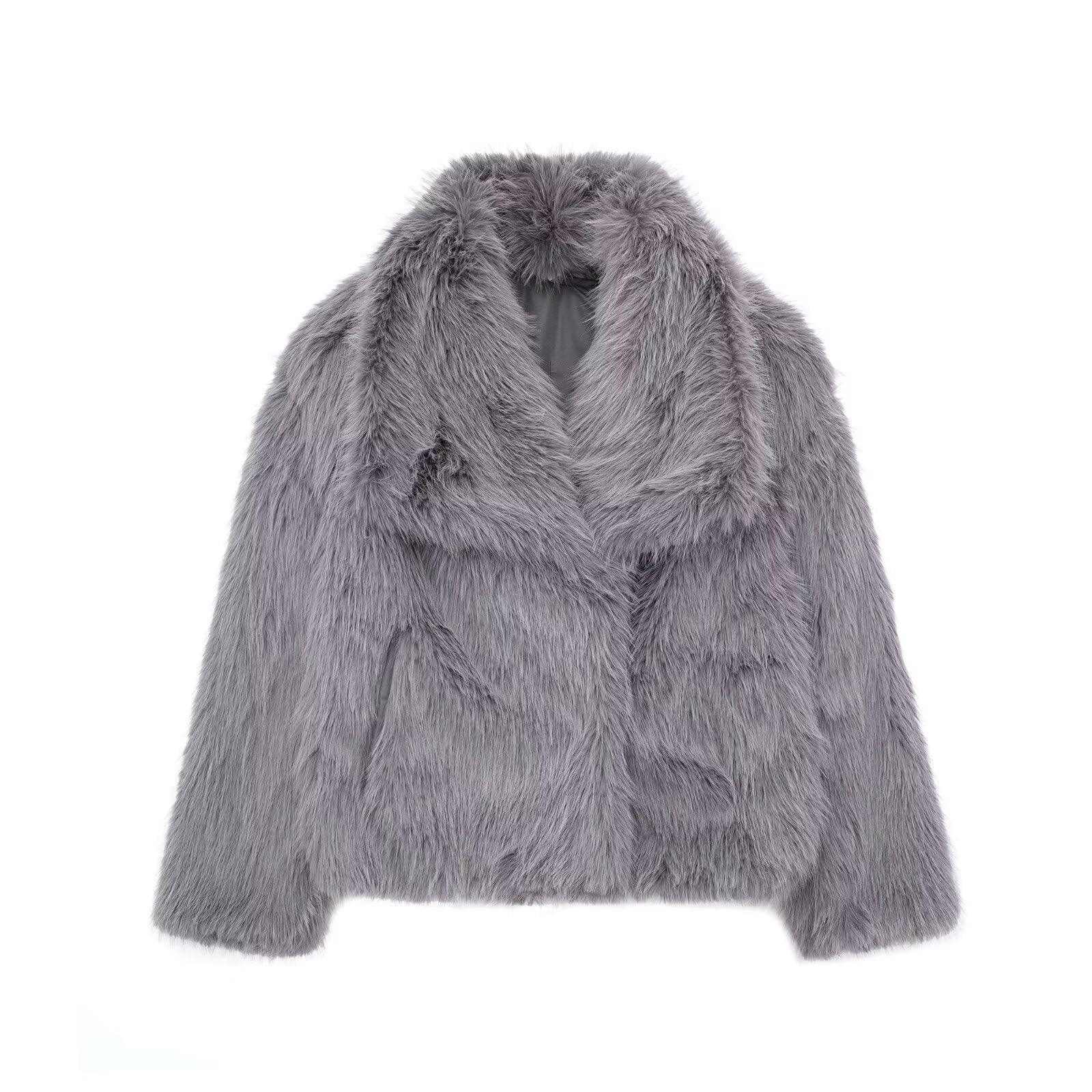 Ebba – Elegant Vegan Fur Jacket