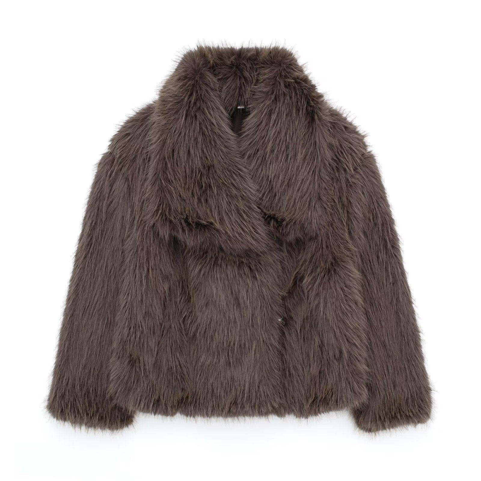 Ebba – Elegant Vegan Fur Jacket