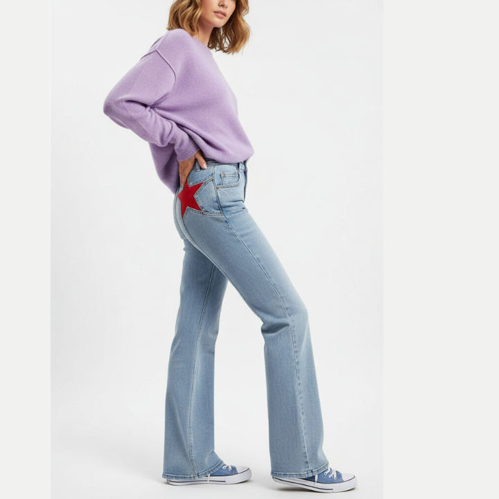 Camilla Star Jeans - Oversized jeans with stars