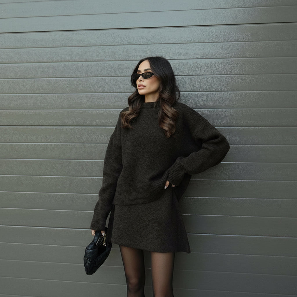 Nathalie - Completo autunnale in maglia calda