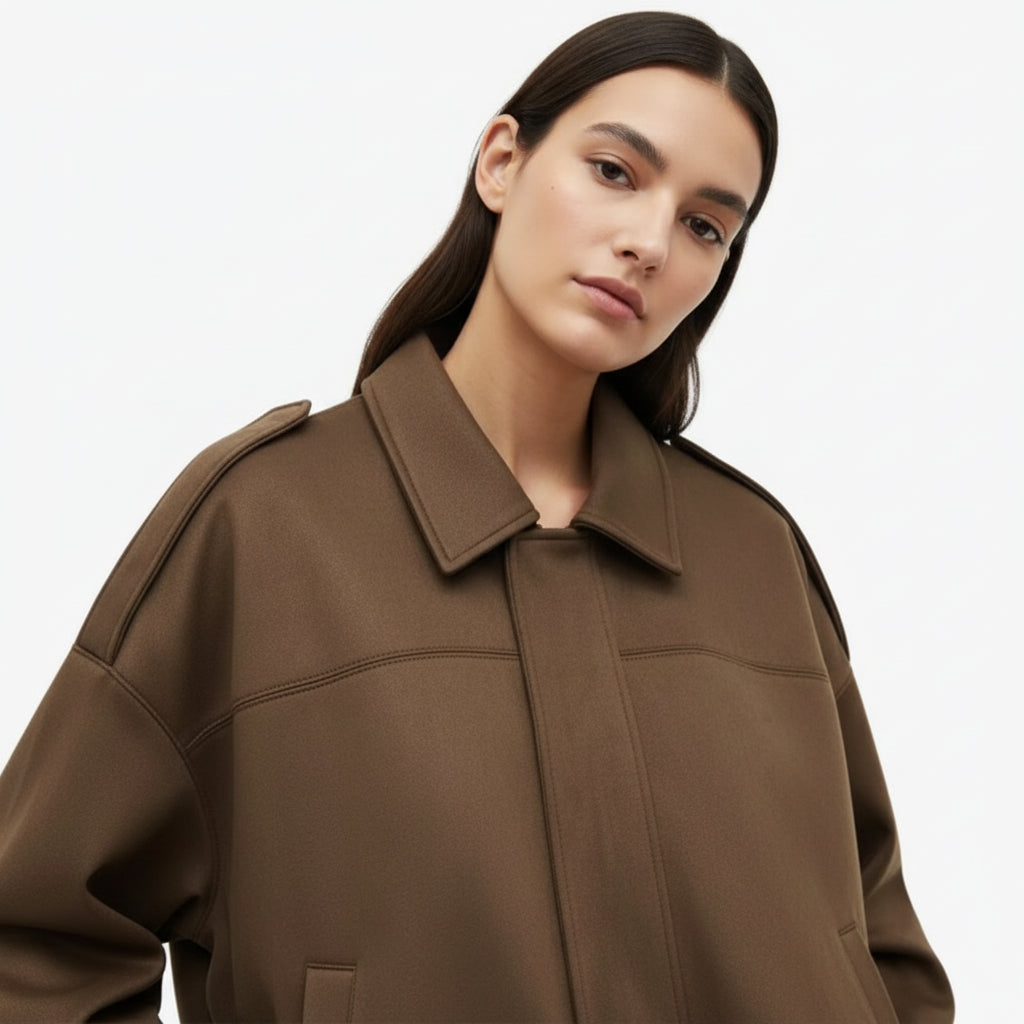 Fabiane | Oversized Suede Jacket for Women – Warm & Elegant