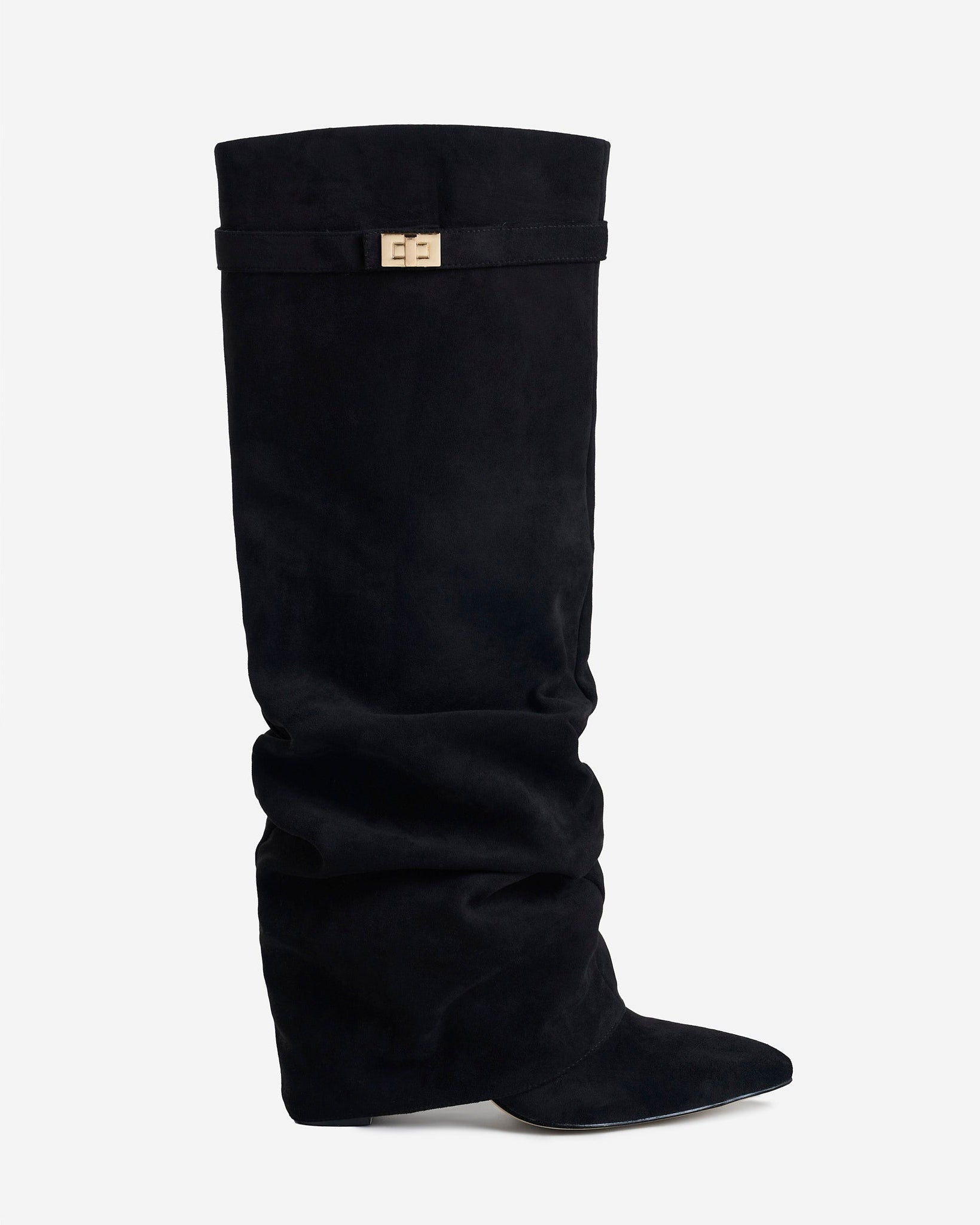 Knee-High Suede Lavista Boots - Black